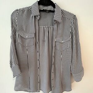 Women’s size 0 striped button-down blouse
